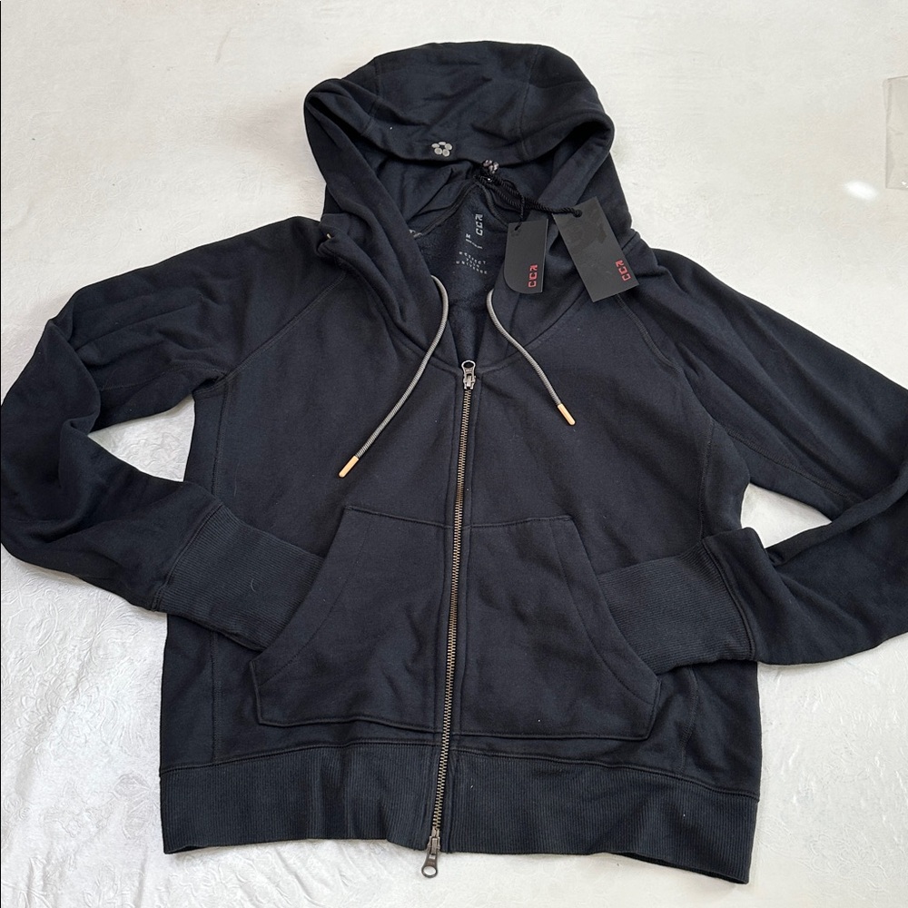 Respect Your Universe ZIP FRONT HOODIE - black